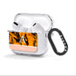 Orange Marble Personalised AirPods Clear Case 3rd Gen Side Image