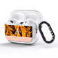 Orange Marble Personalised AirPods Pro Glitter Case Side Image