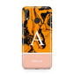 Orange Marble Personalised Huawei P20 Lite Phone Case