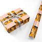 Orange Marble Personalised Personalised Wrapping Paper