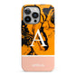 Orange Marble Personalised iPhone 13 Pro Full Wrap 3D Tough Case