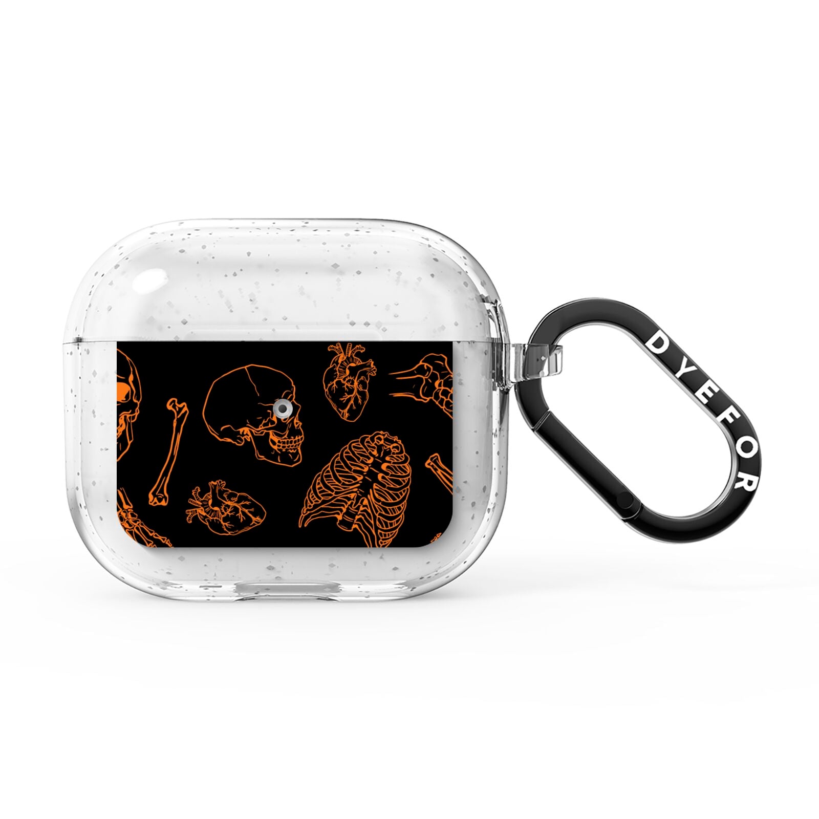 Orange Skeleton Illustrations AirPods Glitter Case 3rd Gen