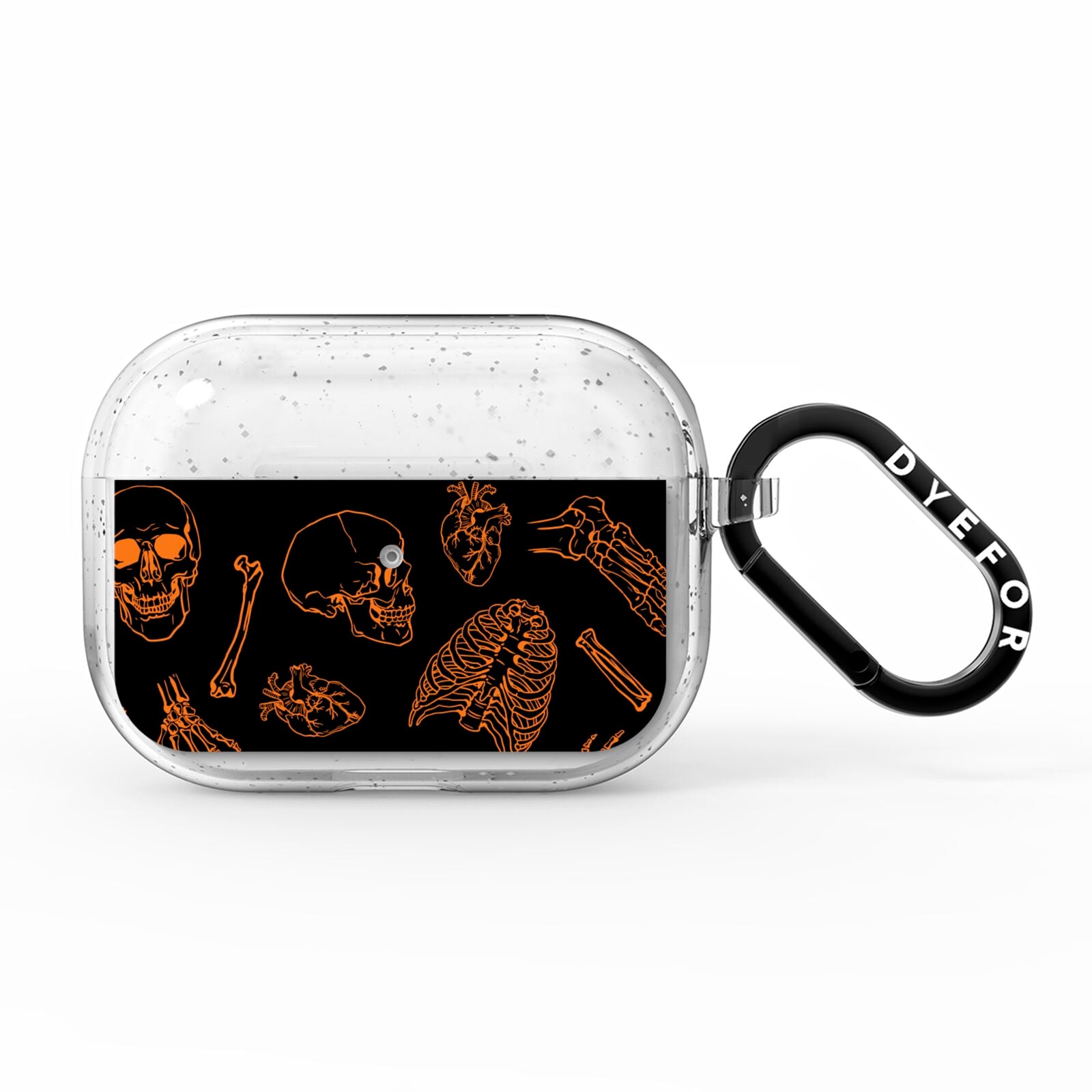 Orange Skeleton Illustrations AirPods Pro Glitter Case