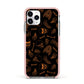 Orange Skeleton Illustrations Apple iPhone 11 Pro in Silver with Pink Impact Case