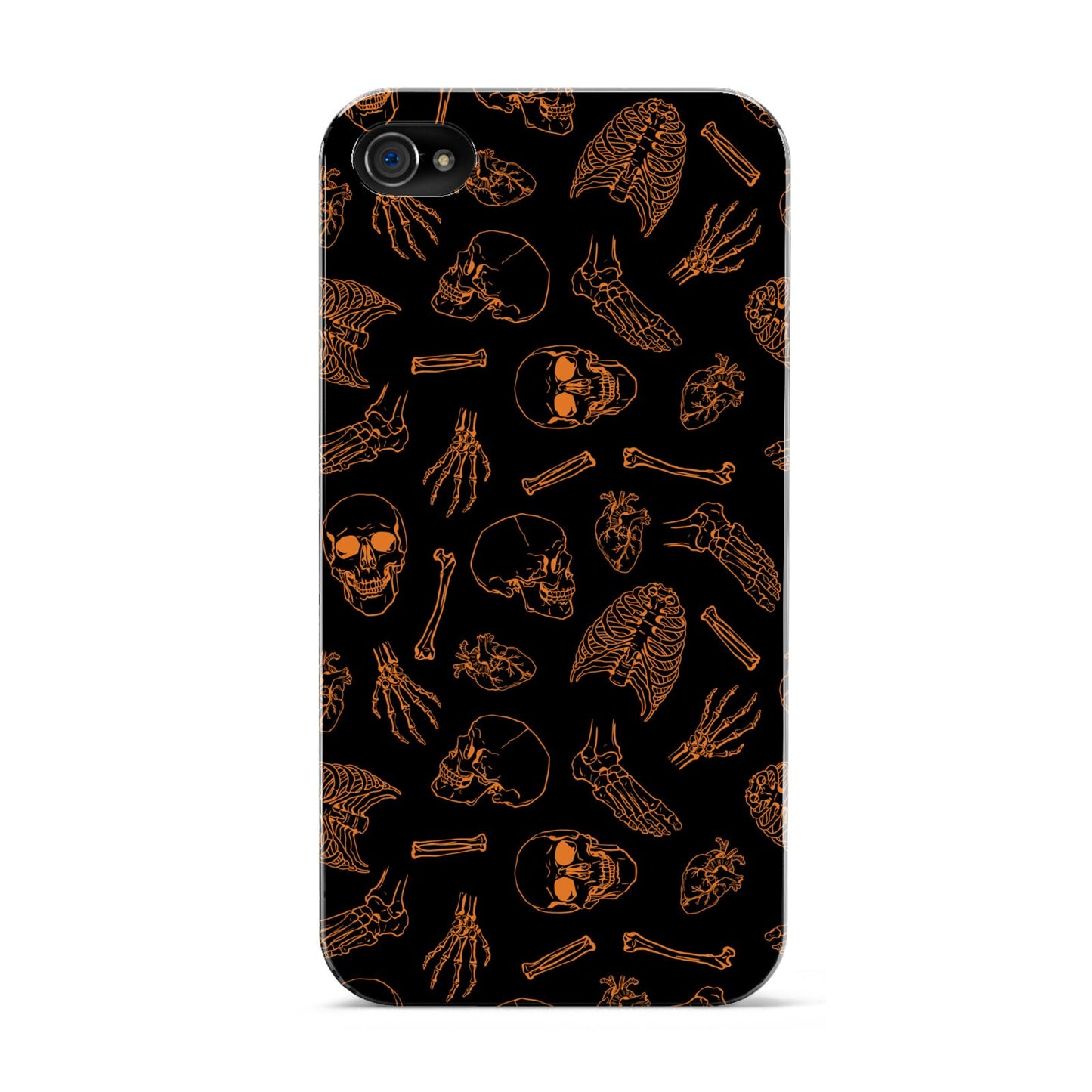 Orange Skeleton Illustrations Apple iPhone 4s Case