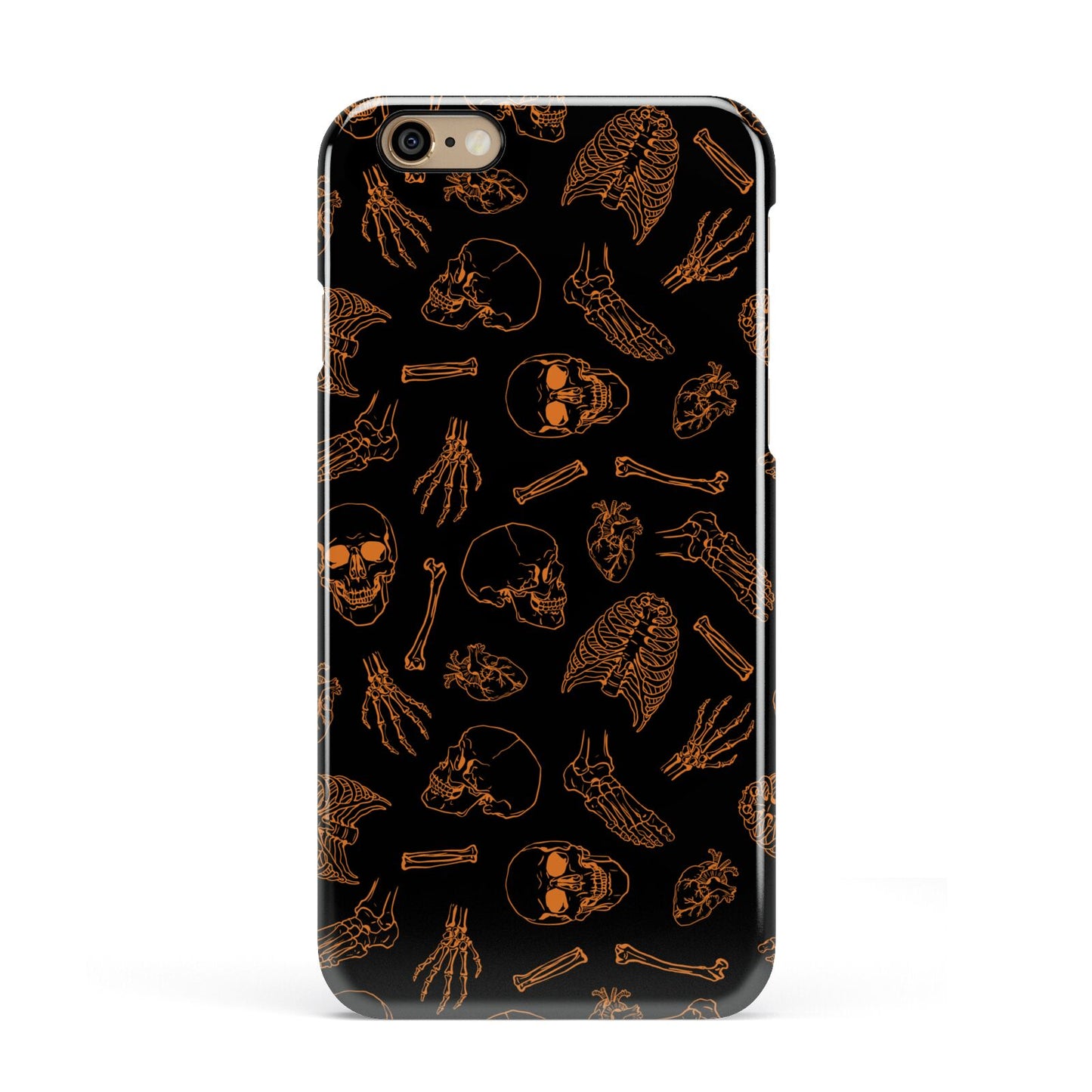 Orange Skeleton Illustrations Apple iPhone 6 3D Snap Case
