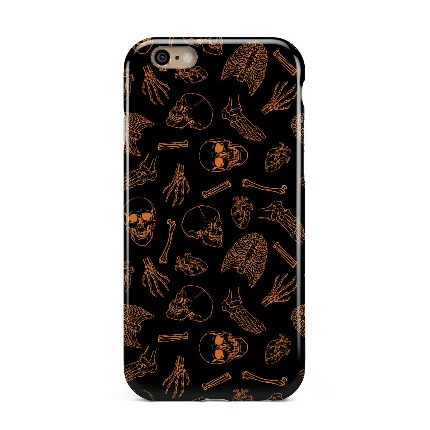 Orange Skeleton Illustrations Apple iPhone 6 3D Tough Case