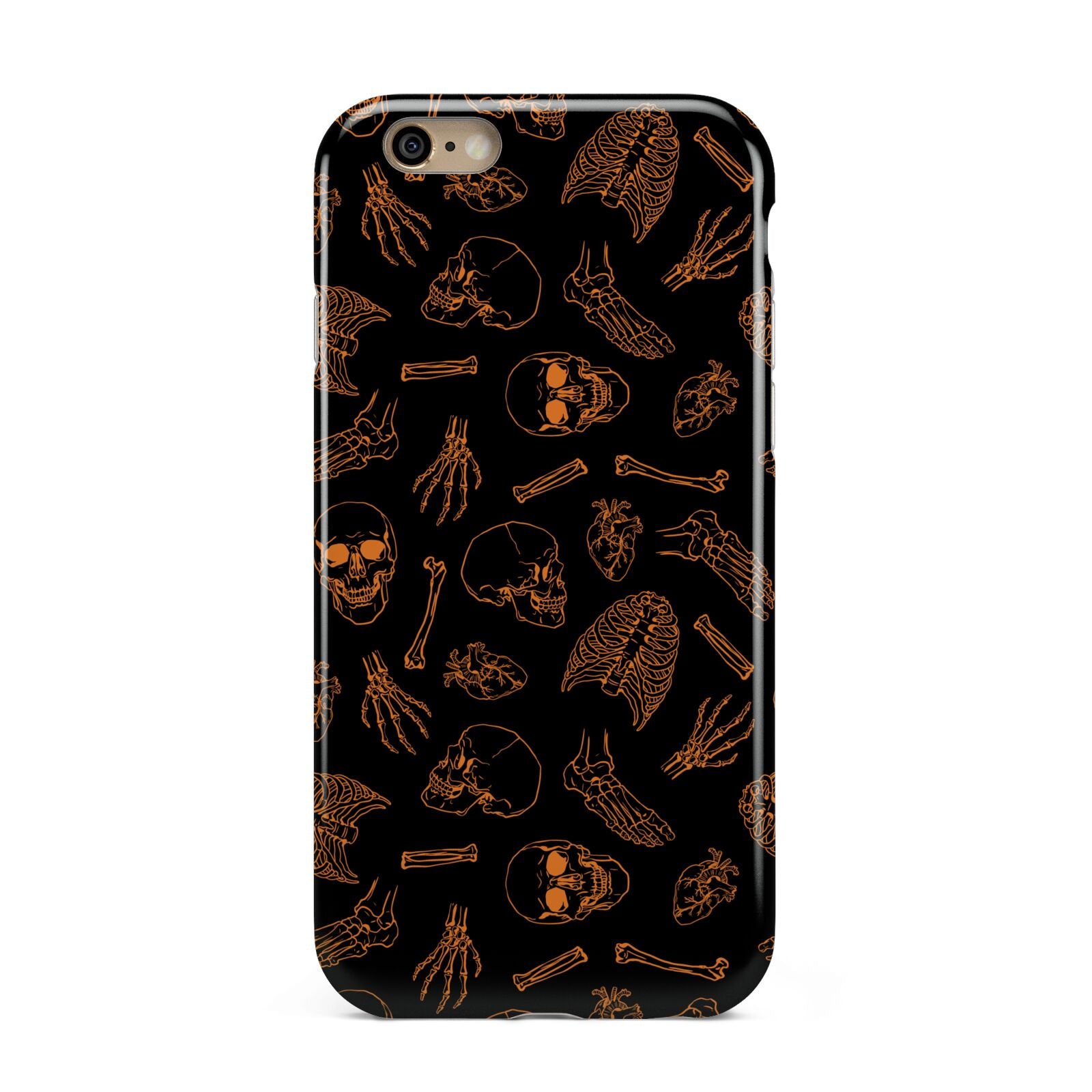 Orange Skeleton Illustrations Apple iPhone 6 3D Tough Case