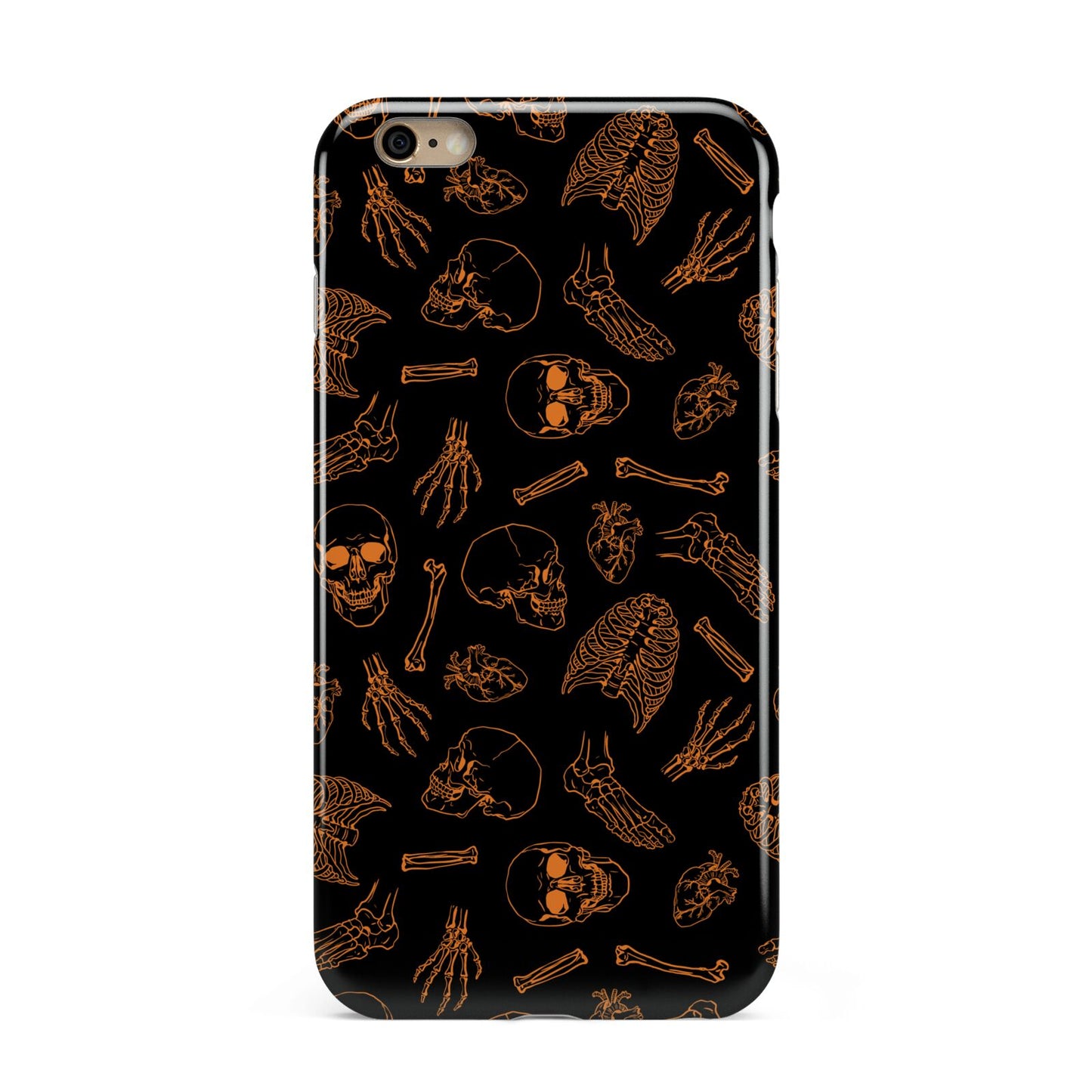 Orange Skeleton Illustrations Apple iPhone 6 Plus 3D Tough Case
