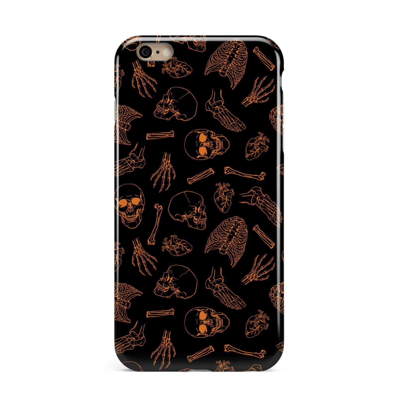 Orange Skeleton Illustrations Apple iPhone 6 Plus 3D Tough Case