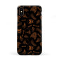 Orange Skeleton Illustrations Apple iPhone XS 3D Tough