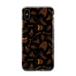 Orange Skeleton Illustrations Apple iPhone Xs Max 3D Tough Case