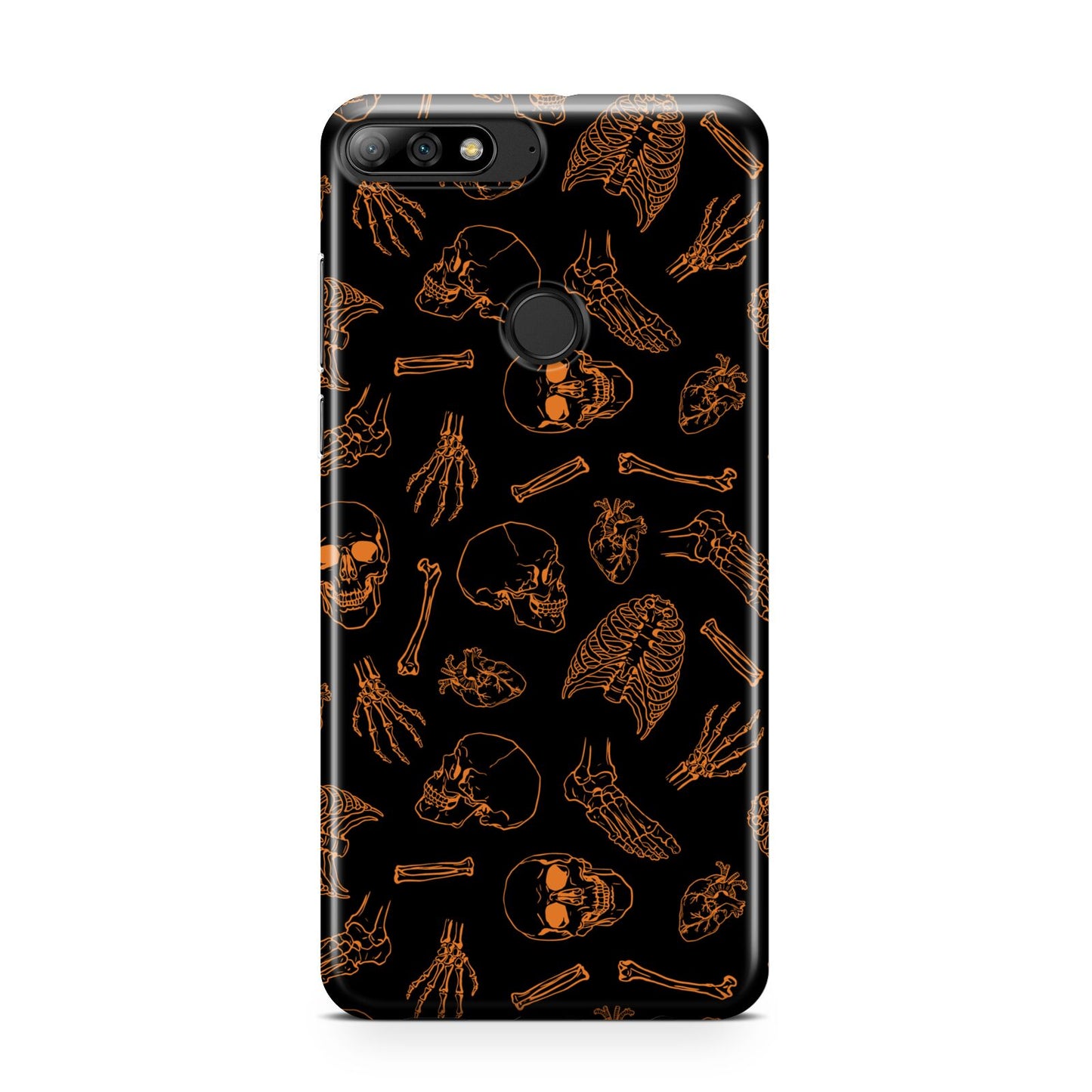 Orange Skeleton Illustrations Huawei Y7 2018