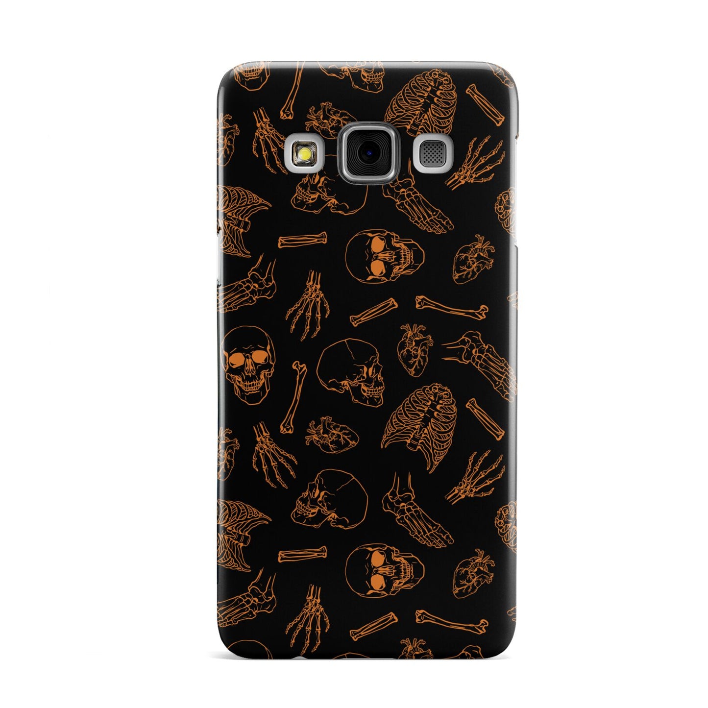 Orange Skeleton Illustrations Samsung Galaxy A3 Case