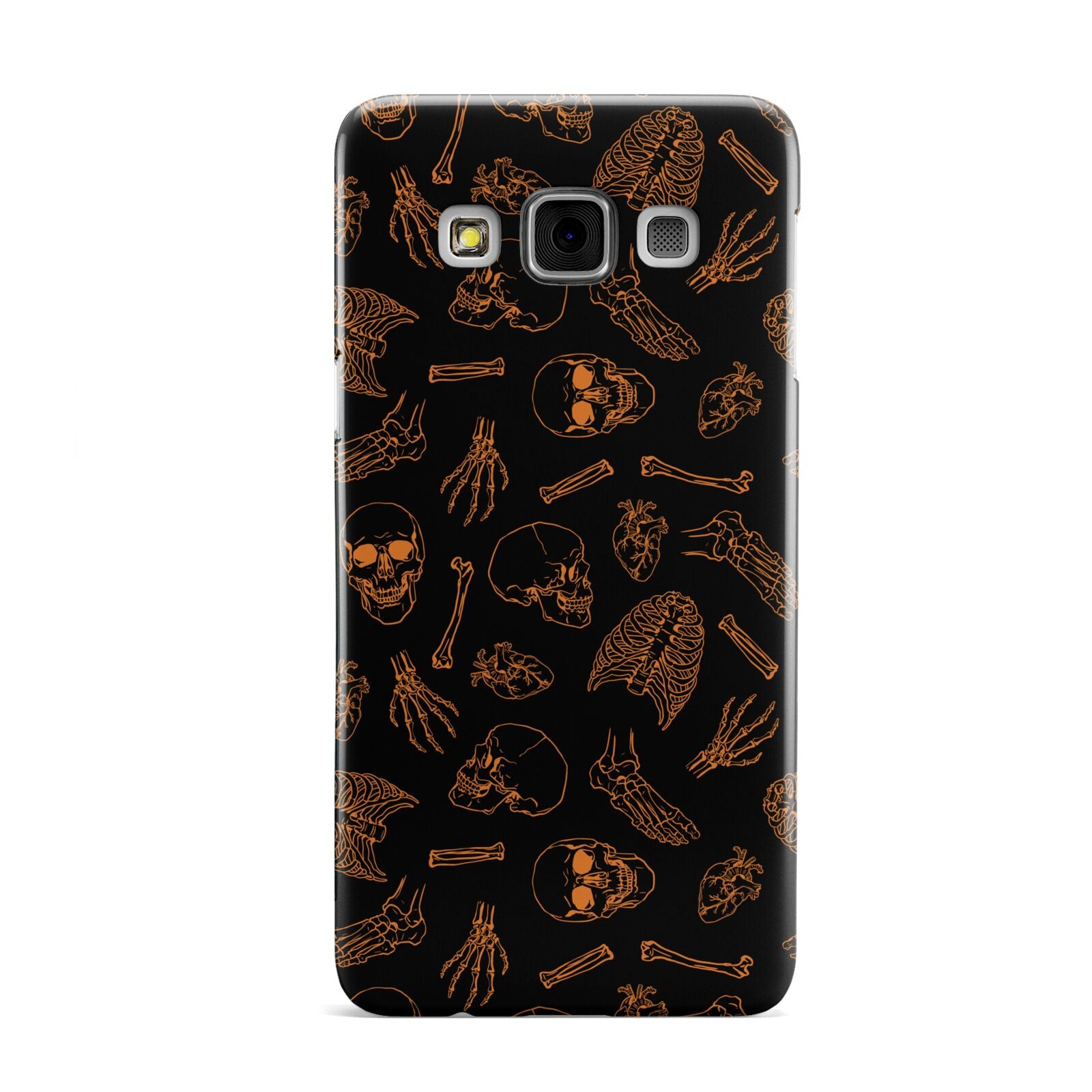Orange Skeleton Illustrations Samsung Galaxy A3 Case