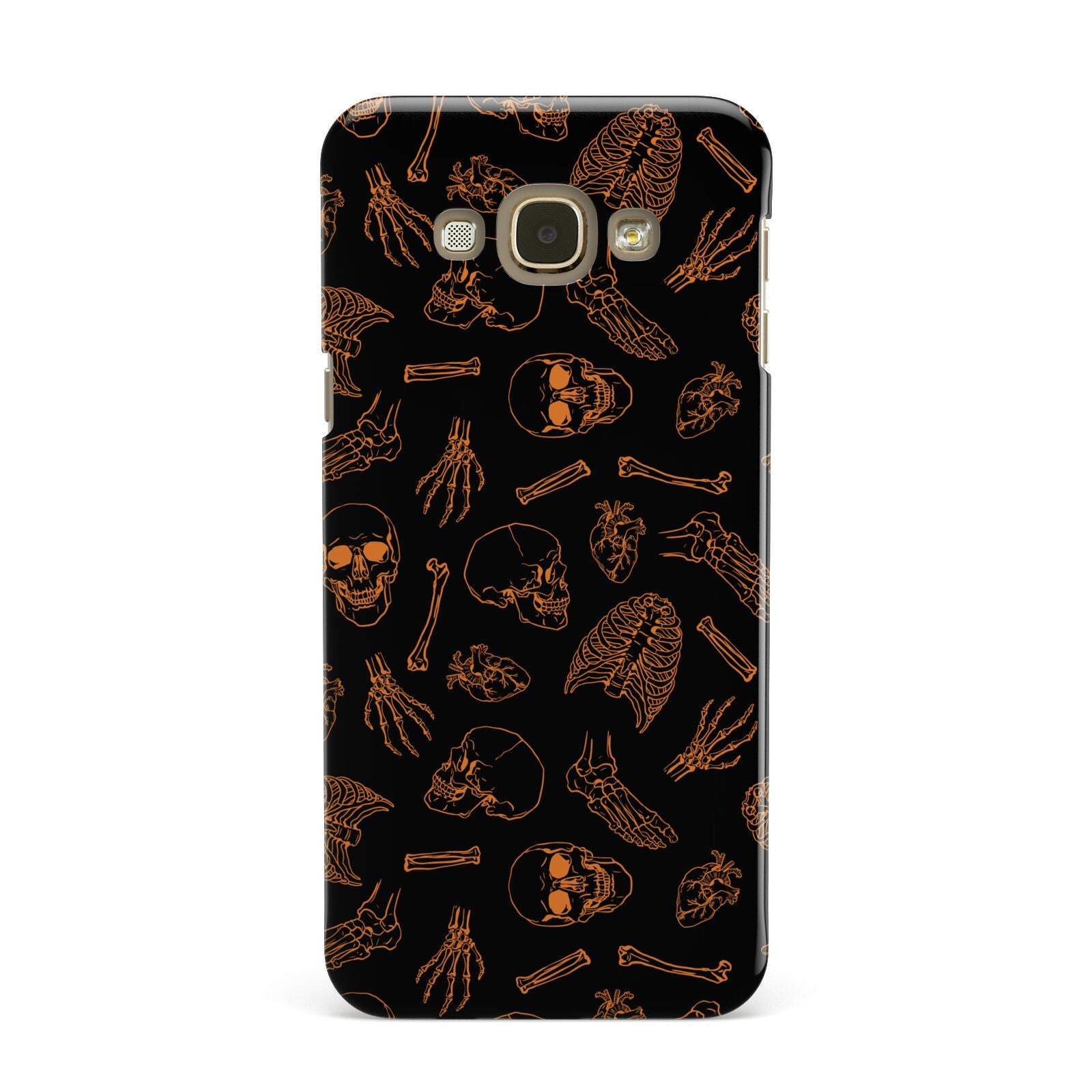 Orange Skeleton Illustrations Samsung Galaxy A8 Case