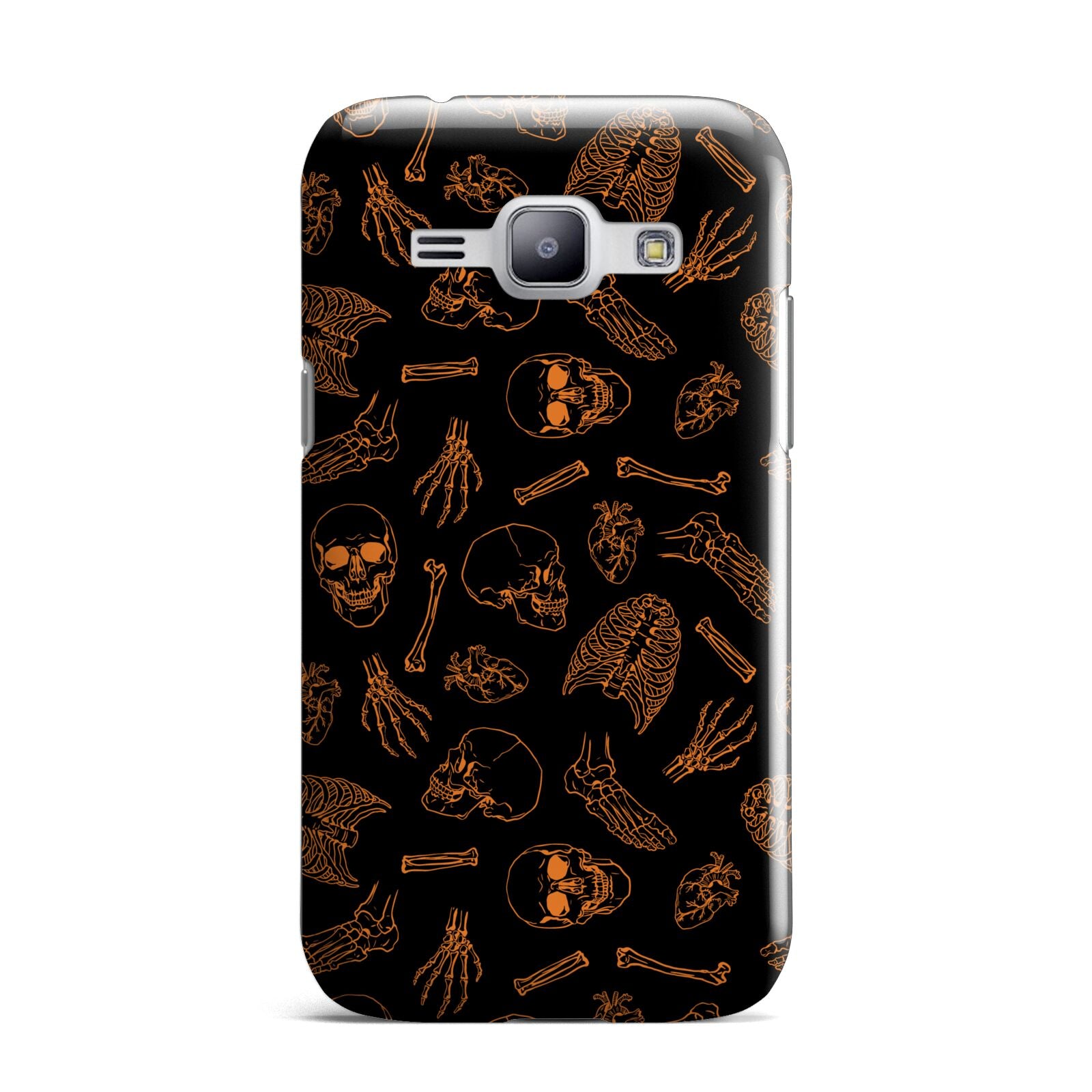 Orange Skeleton Illustrations Samsung Galaxy J1 2015 Case