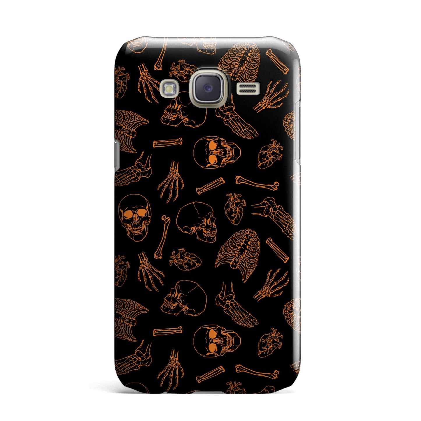 Orange Skeleton Illustrations Samsung Galaxy J7 Case