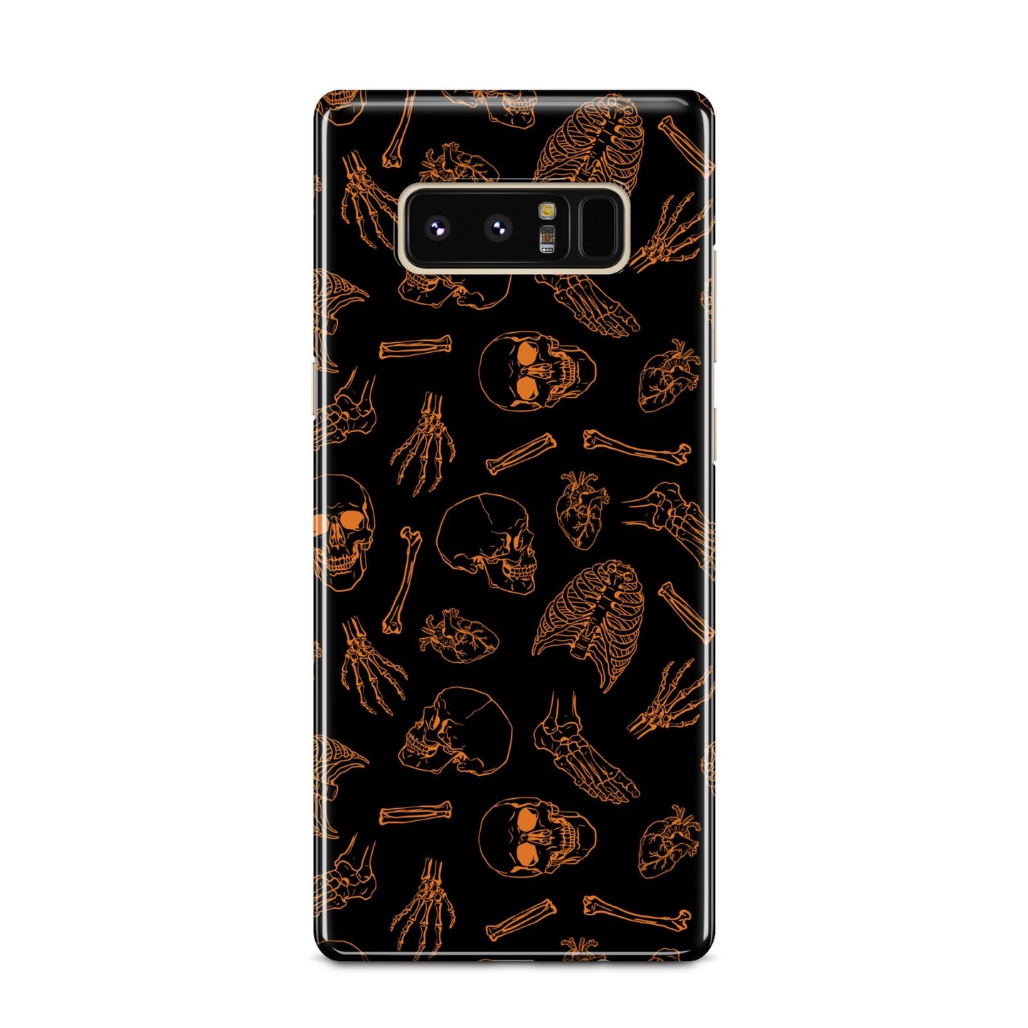 Orange Skeleton Illustrations Samsung Galaxy Note 8 Case