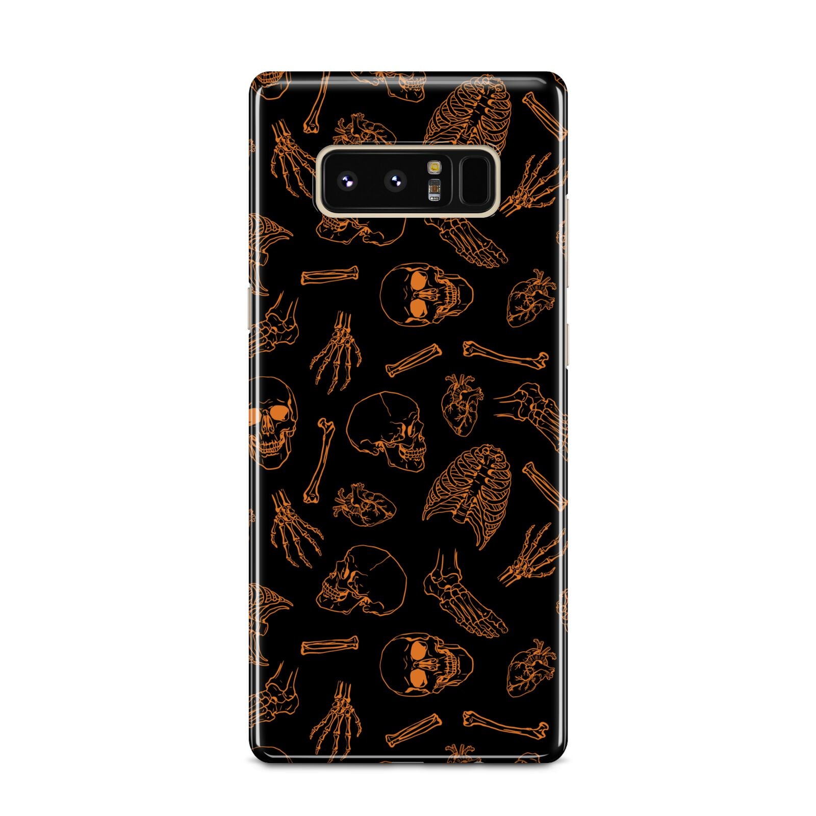 Orange Skeleton Illustrations Samsung Galaxy Note 8 Case
