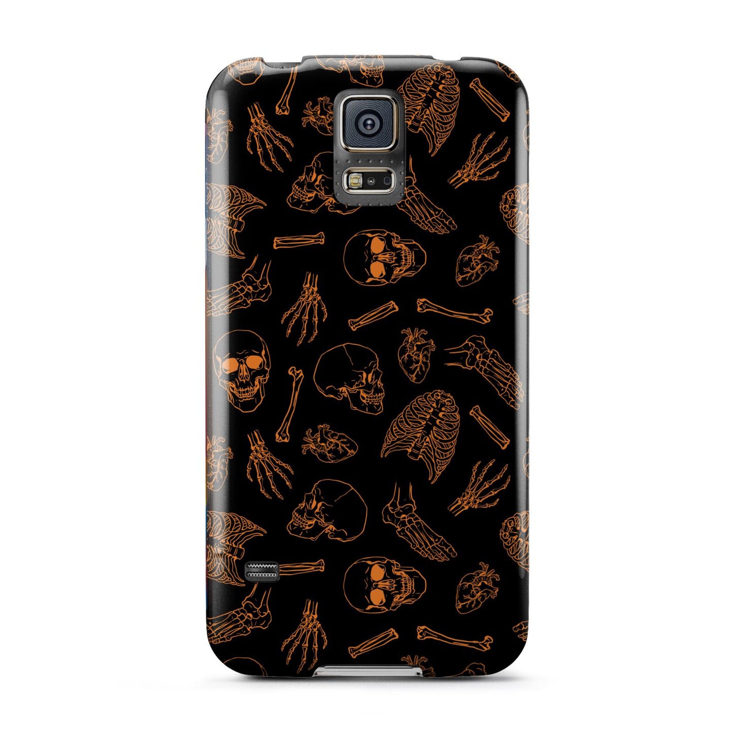Orange Skeleton Illustrations Samsung Galaxy S5 Case