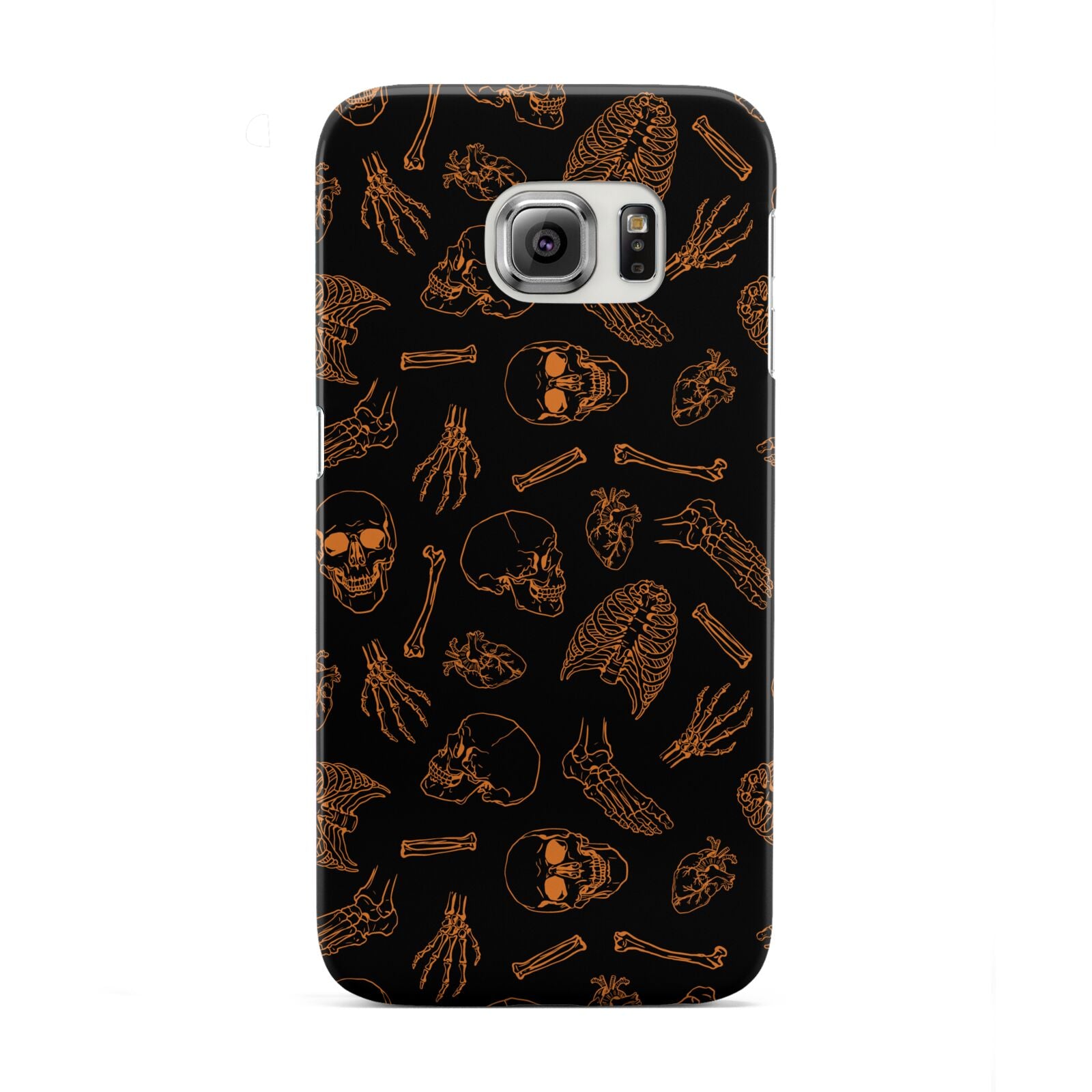 Orange Skeleton Illustrations Samsung Galaxy S6 Edge Case