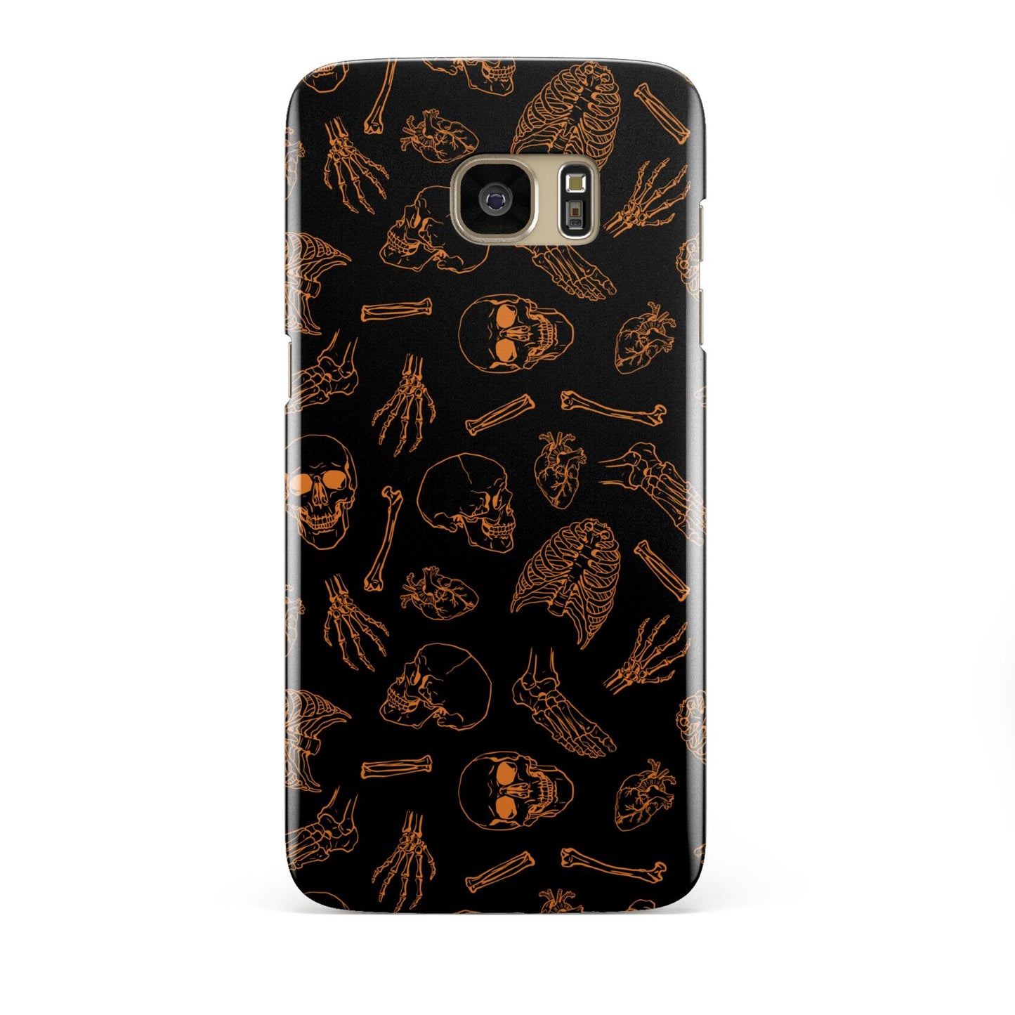 Orange Skeleton Illustrations Samsung Galaxy S7 Edge Case