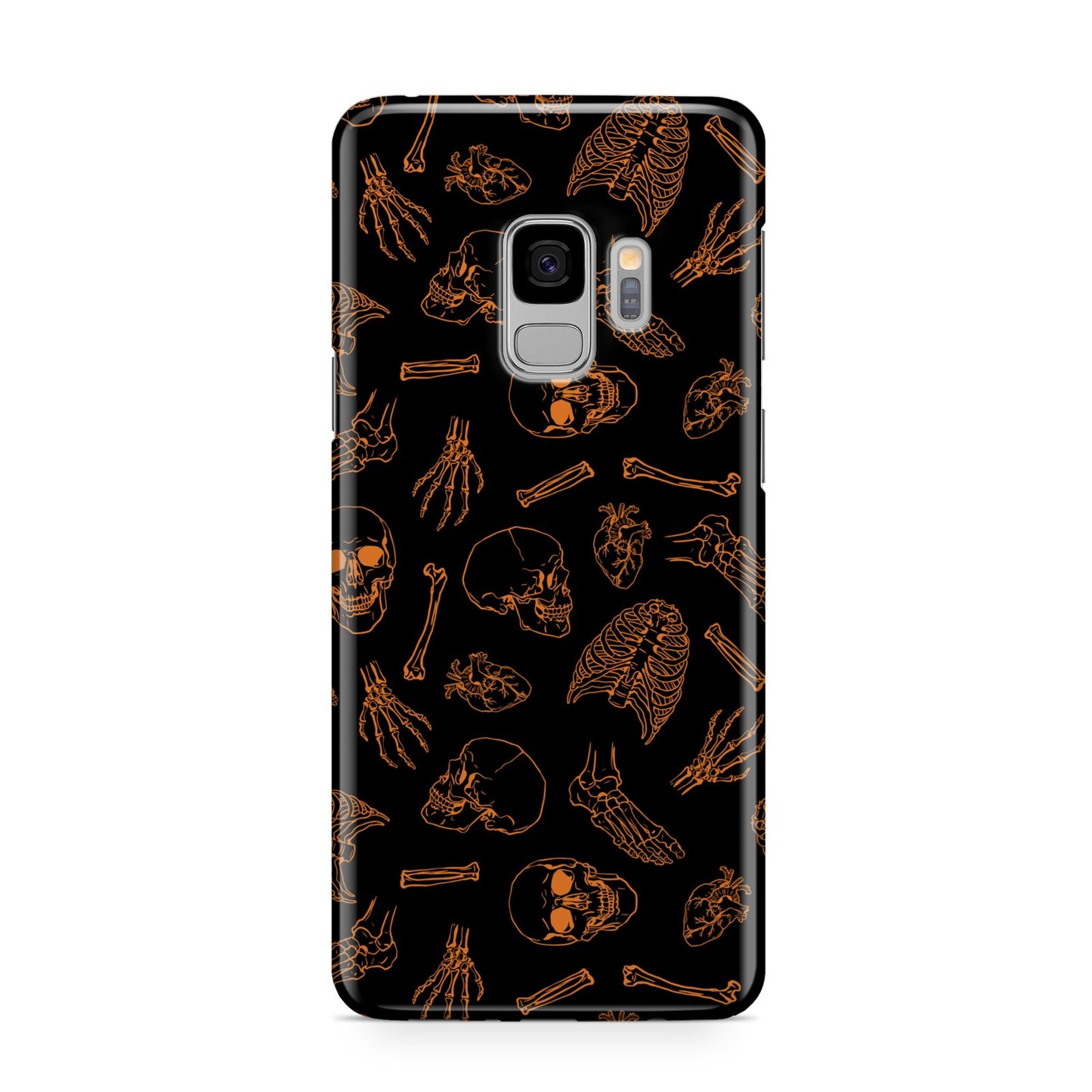 Orange Skeleton Illustrations Samsung Galaxy S9 Case