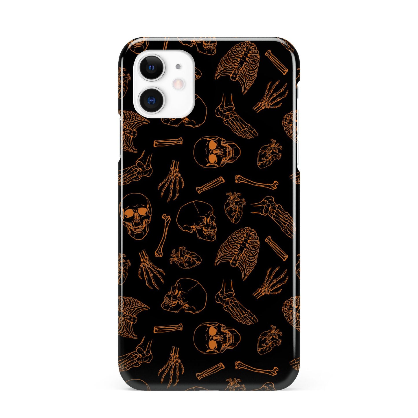 Orange Skeleton Illustrations iPhone 11 3D Snap Case