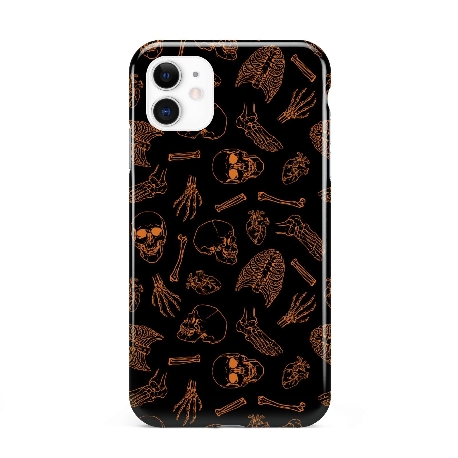 Orange Skeleton Illustrations iPhone 11 3D Tough Case