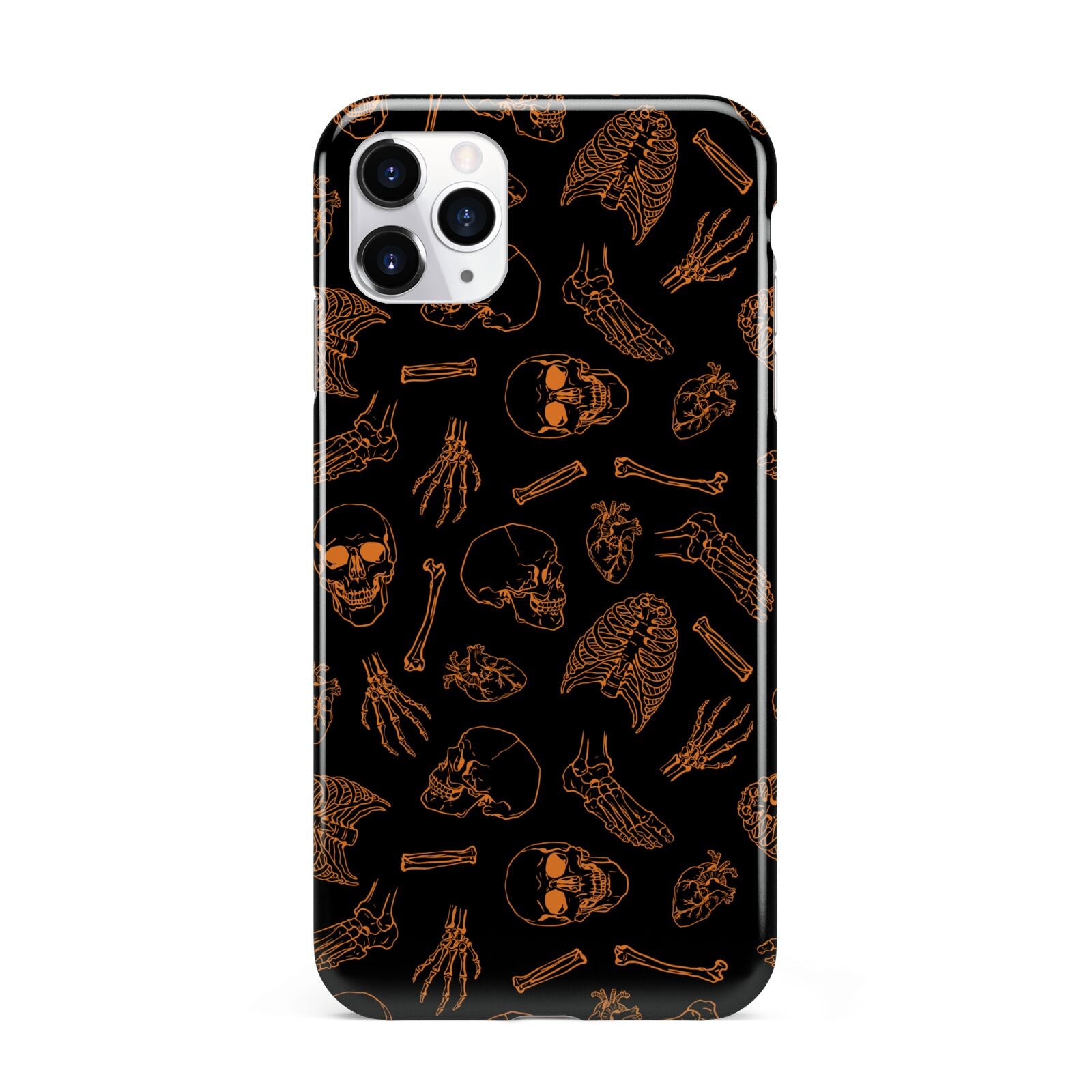 Orange Skeleton Illustrations iPhone 11 Pro Max 3D Tough Case