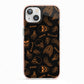 Orange Skeleton Illustrations iPhone 13 TPU Impact Case with Pink Edges
