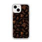Orange Skeleton Illustrations iPhone 14 Glitter Tough Case Starlight