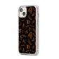 Orange Skeleton Illustrations iPhone 14 Plus Clear Tough Case Starlight Angled Image