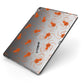 Orange Spiders Personalised Apple iPad Case on Grey iPad Side View