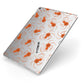 Orange Spiders Personalised Apple iPad Case on Silver iPad Side View