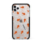Orange Spiders Personalised Apple iPhone 11 Pro Max in Silver with Black Impact Case