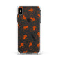 Orange Spiders Personalised Apple iPhone Xs Max Impact Case White Edge on Black Phone