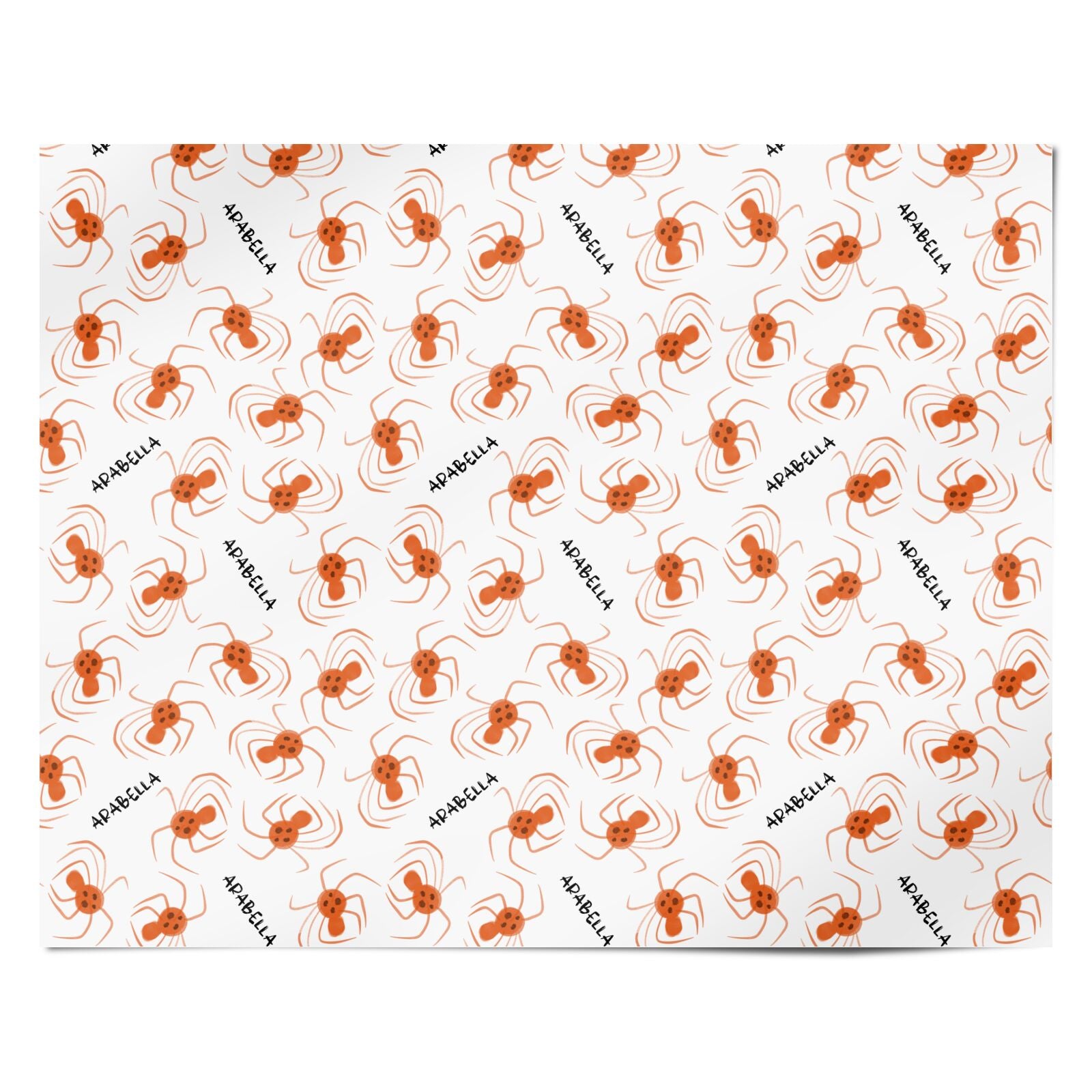Orange Spiders Personalised Personalised Wrapping Paper Alternative
