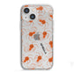 Orange Spiders Personalised iPhone 13 Mini TPU Impact Case with White Edges