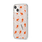Orange Spiders Personalised iPhone 14 Clear Tough Case Starlight Angled Image