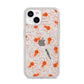 Orange Spiders Personalised iPhone 14 Glitter Tough Case Starlight