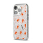 Orange Spiders Personalised iPhone 14 Pro Glitter Tough Case Silver Angled Image