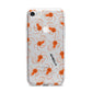 Orange Spiders Personalised iPhone 7 Bumper Case on Silver iPhone