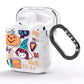 Orange and Blue Halloween Illustrations AirPods Glitter Case Side Image