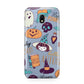 Orange and Blue Halloween Illustrations Samsung Galaxy J3 2017 Case