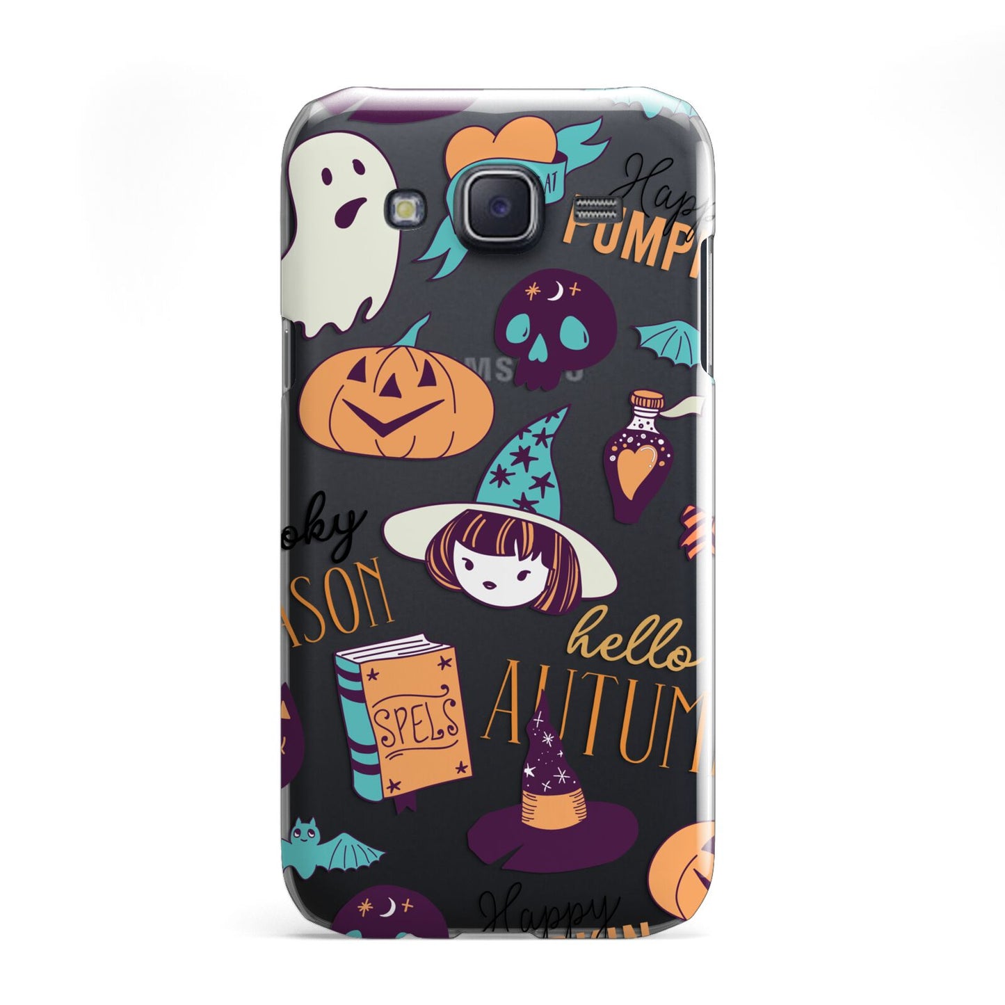 Orange and Blue Halloween Illustrations Samsung Galaxy J5 Case