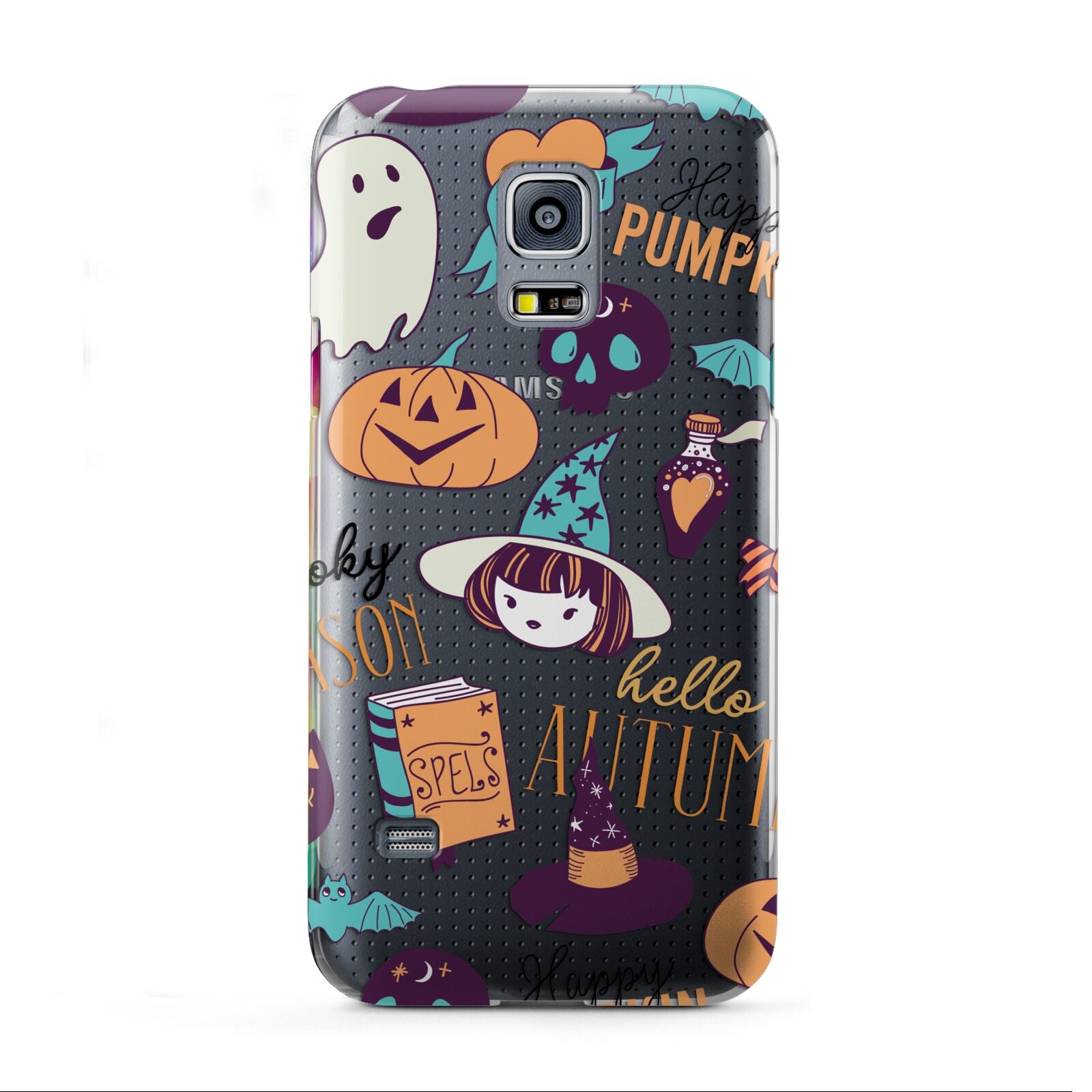 Orange and Blue Halloween Illustrations Samsung Galaxy S5 Mini Case