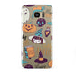 Orange and Blue Halloween Illustrations Samsung Galaxy S7 Edge Case
