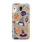 Orange and Blue Halloween Illustrations Samsung J5 2017 Case